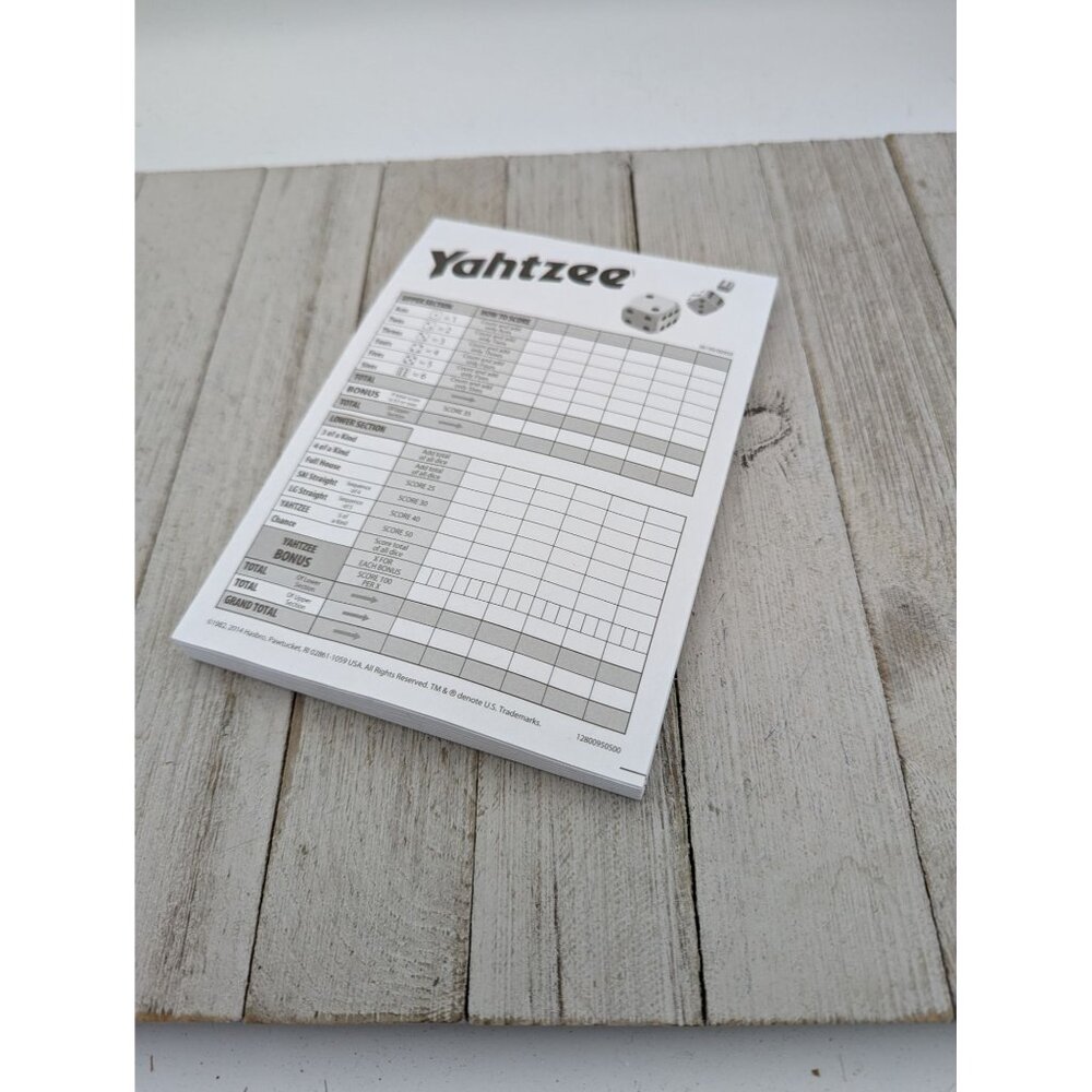 2014 Yahtzee Hasbro Gaming Game Score Pads Replacements Unused